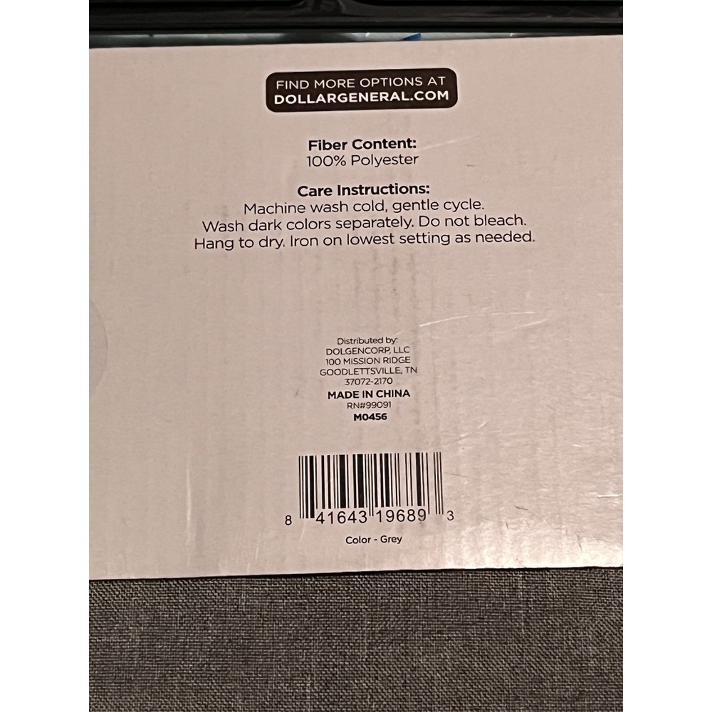 COMFORT BAY~GRAY~TEXTURED~3 PIECE TIER & VALANCE CURTAIN SET~NEW~ROD POCKET - Picture 7 of 7